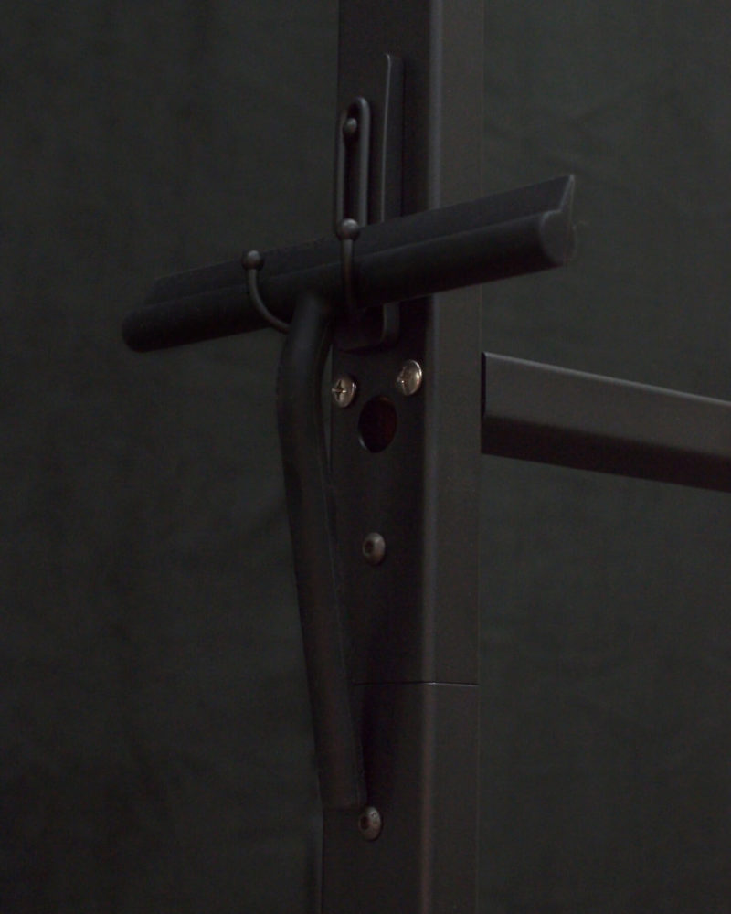 Black squeegee attached to lightboard side view