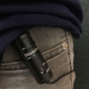 Close up of microphone controller on person