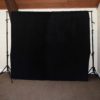 Standalone black backdrop fabric product front view