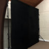 Standalone black backdrop fabric product image side view