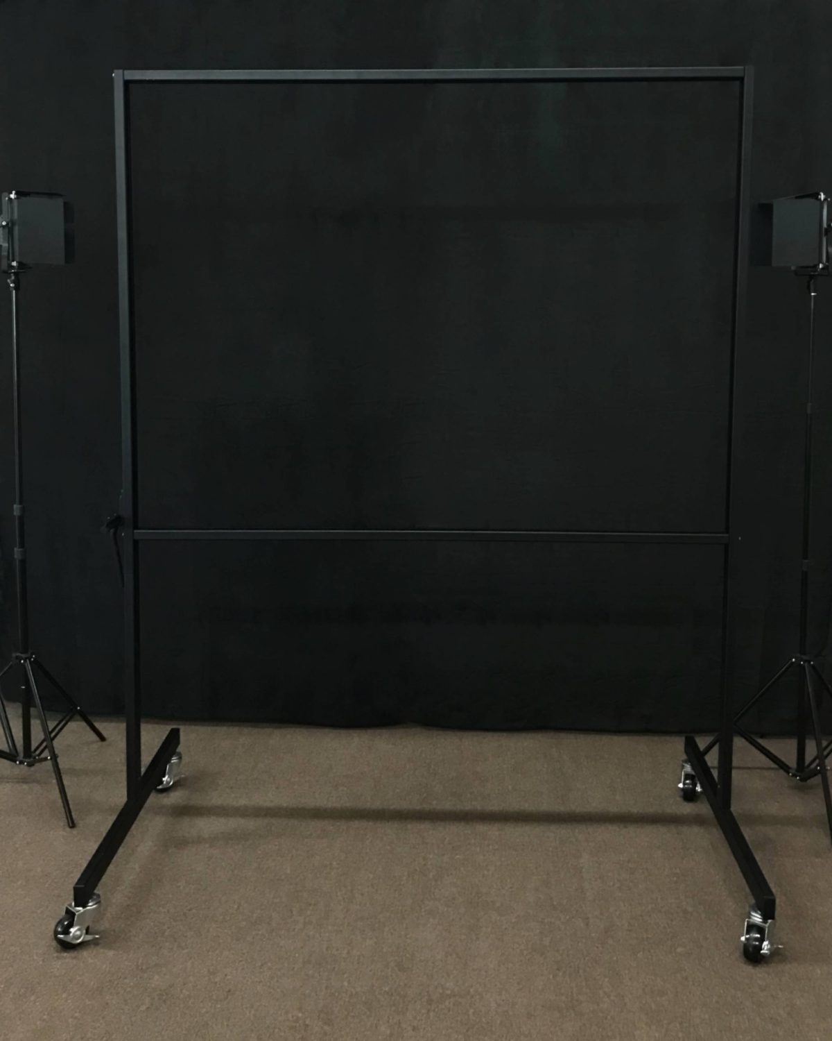full-sized lightboard studio package set up in an office facing forward