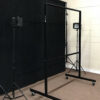 full-sized lightboard studio package set up in an office with a side viewpoint